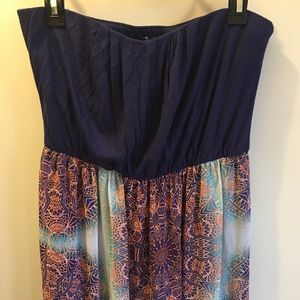 Size L Lily Rose Strapless Maxi Dress